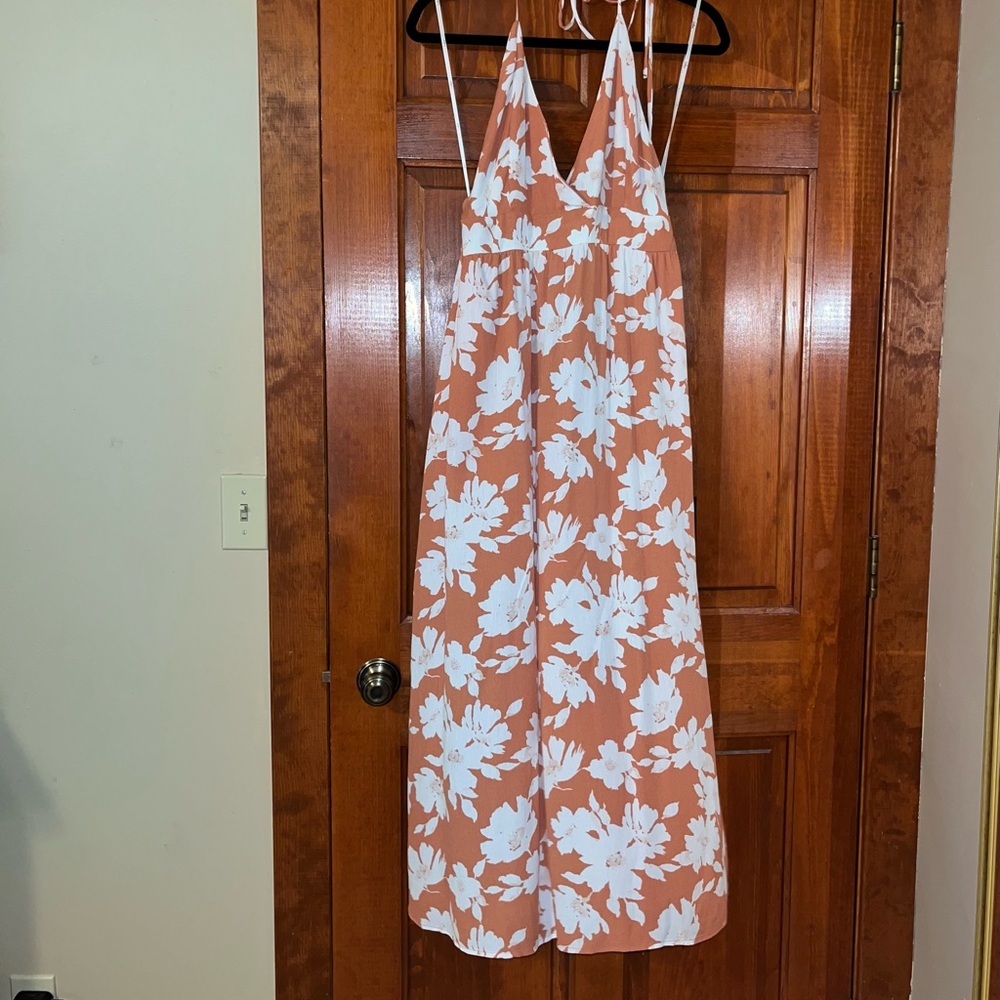 Floral Halter Midi Dress